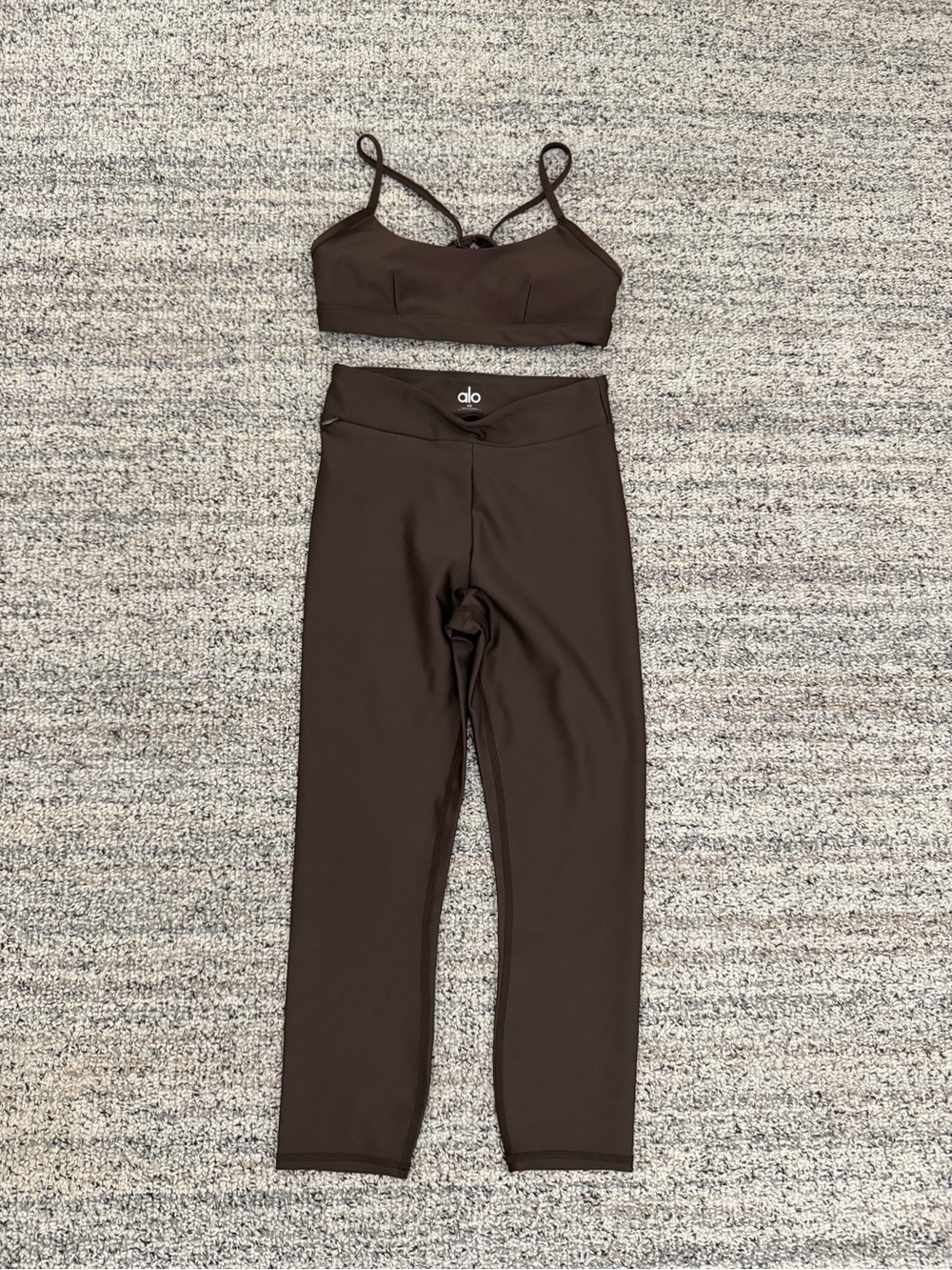 Alo Airlift Intrigue Bra and Capri Leggings